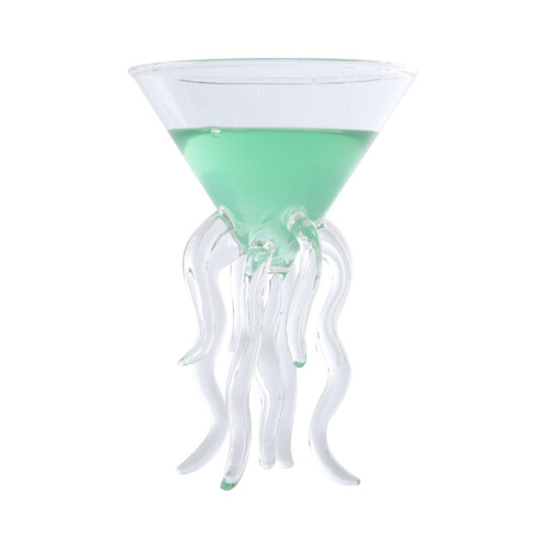 Transparentes Oktopus-Cocktailglas 100 ml, 13 cm  9 cm 2