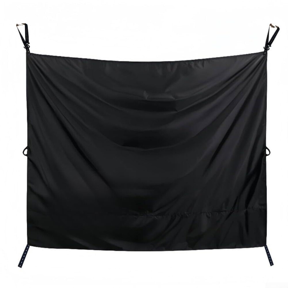 Van Barn Door Privacy Curtains Cover With Hooks For Campervan Shower, Sunshade Drapes Blocking Sunlight And Heat Black 9067246018726