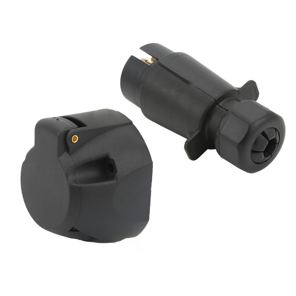 Rv Motorboat 7 Pin Trailer Plug Socket Kit With Gasket Bracket Wiring Connector 9301363553853