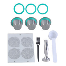Hervulbare koffiepads met tamper- en lepelkoffiefilters voor