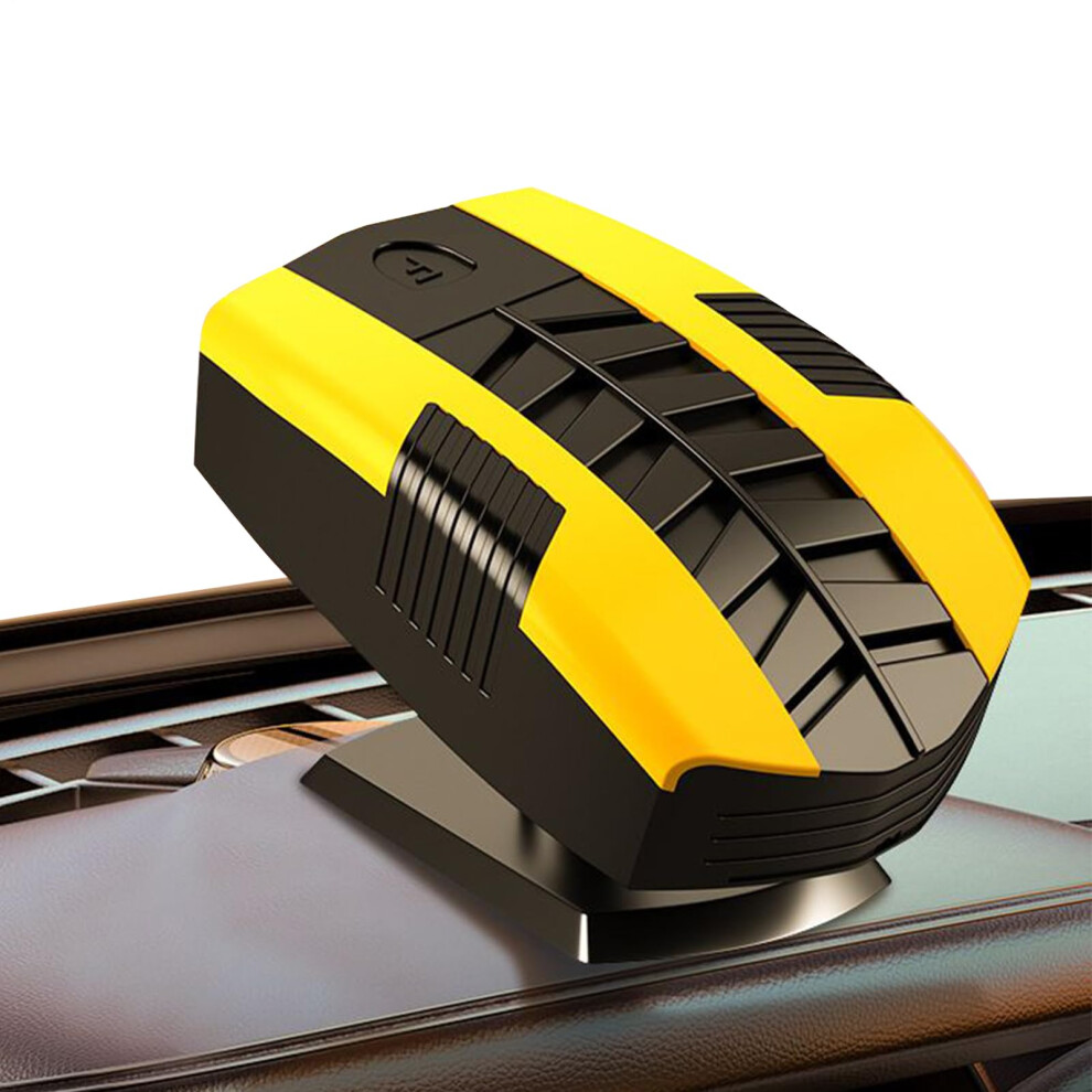 Car Warmer Windscreen Demister 12V Portable Defroster 360 Degree Rotating For Vehicles Cars And Motorhomes Light/Yellow 9323874081236