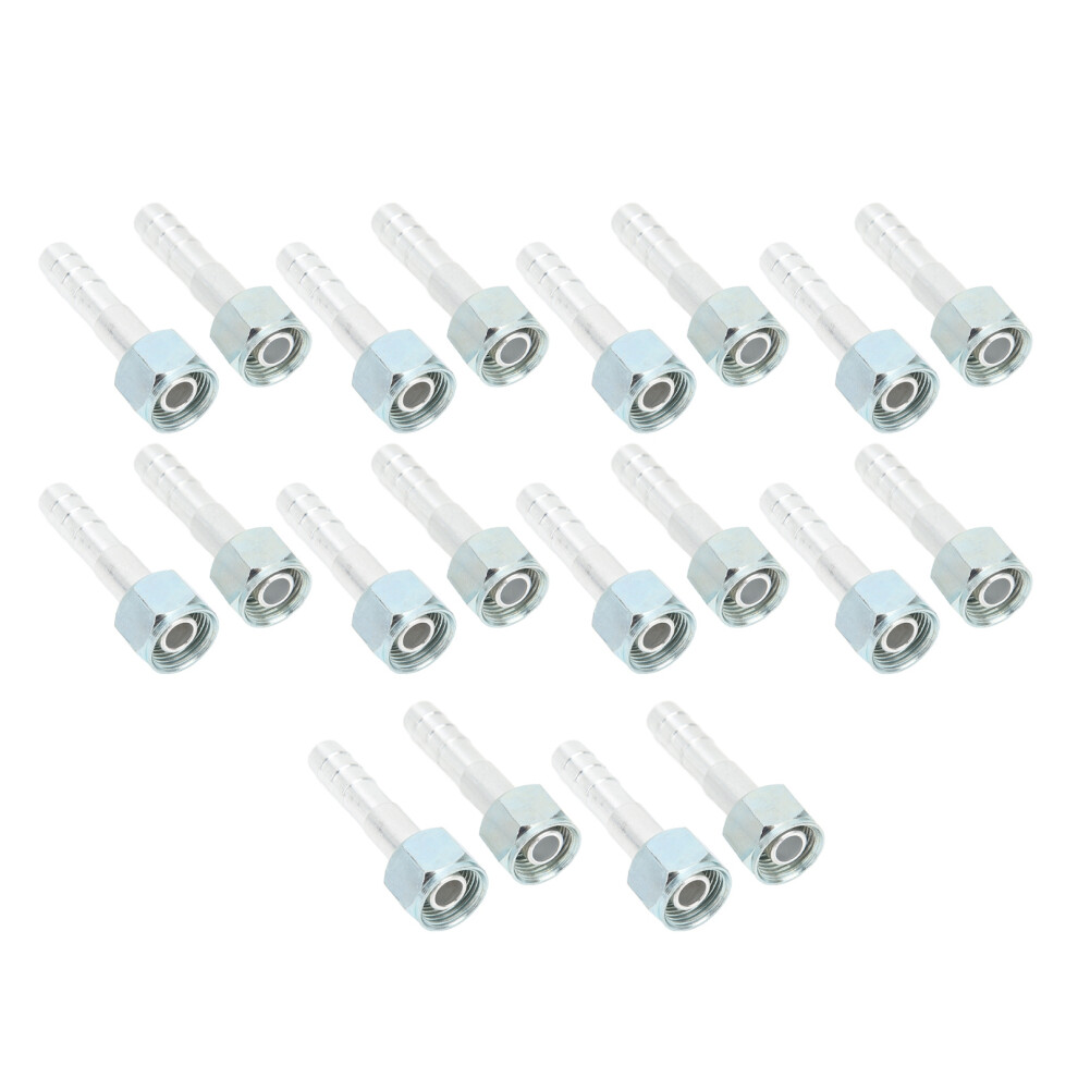 20Pcs Aluminum 1/2In Air Conditioner Hose Barb Fittings, 180 Right Angle 3651363554579