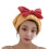 Absorbent Microfiber Bath Hat Elastic Closure Quick-Turmeric 1