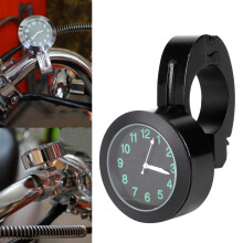 Heavy Duty Aluminum Alloy Handlebar Mount with Waterproof Clock for Motorcycles