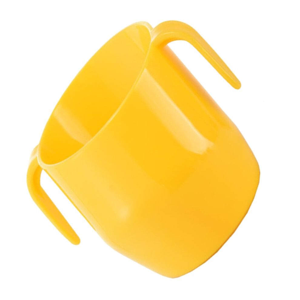 Portable Boy Girl Drinking Cup Slanted Mouth Training Cup Toddler Training Cup Lemon Yellow