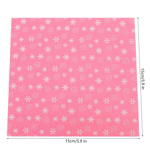 10Pcs Snow Pattern Non-woven Fabric Sheets 15x15cm DIY Craft Material 2