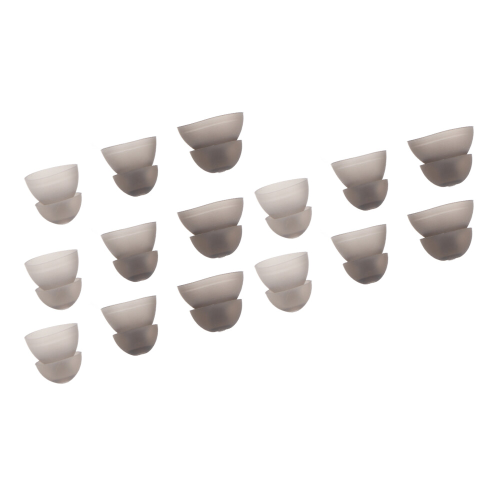 15pcs Silicone Double Layer Hearing Amplifier Ear Plugs S M L Black
