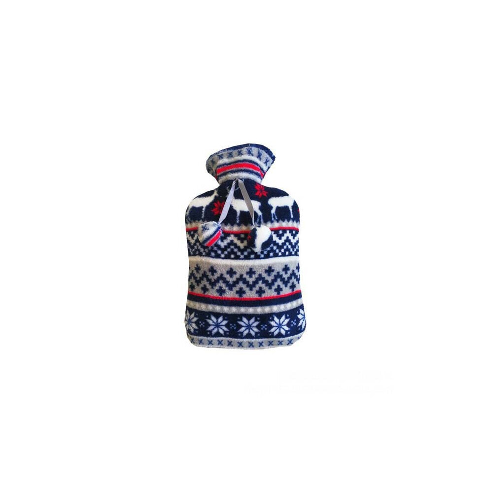 Coral Hot Water Bottle Cover Fleece 2L Capacity Knitted Flat Hot Water Bag