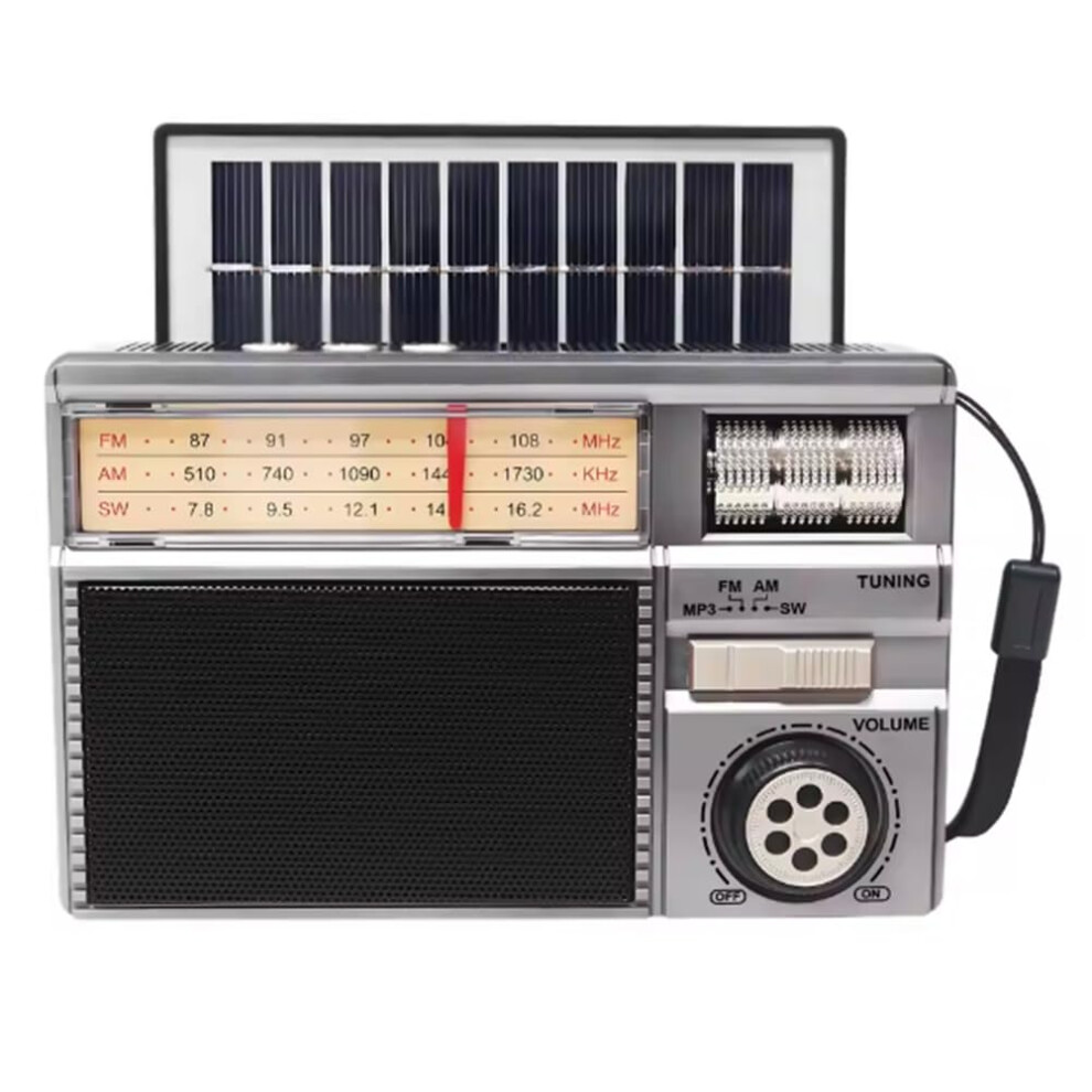 Portable Retro Radio Vintage Solarpowered Radio Fm Am Sw Radio Builtin Bluetooth Speaker Tf Card Slot Usb/Aux 9105992328024