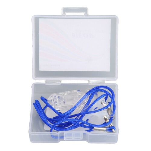 Hörgeräte-Lanyard aus blauem Nylonseil mit Clip 1