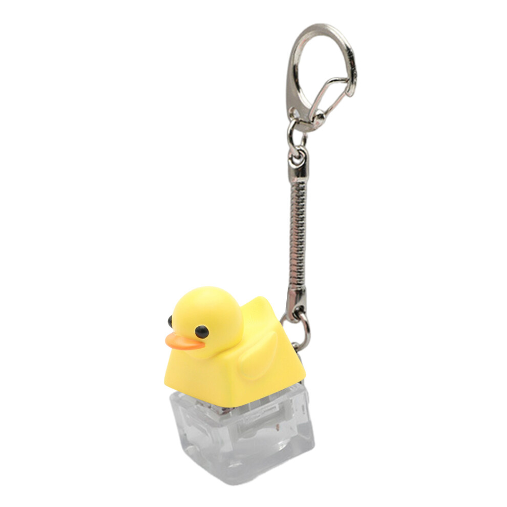 Cute Resin Duck Keycap Stress Relief Toy Keychain Type- Yellow 7704000180344