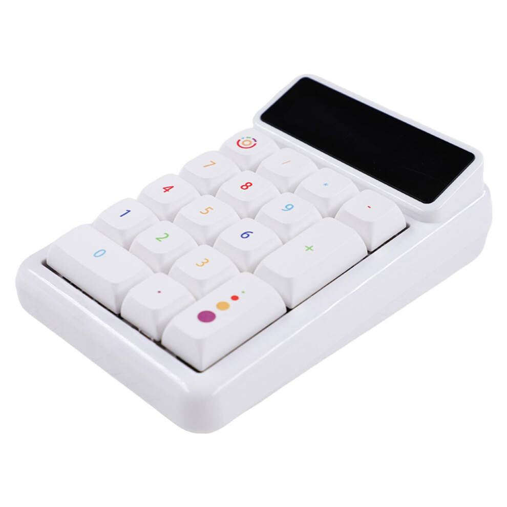 17Keys Numpad Mechanical Keyboard, Programmable Numeric Keypad For Data Entry And Financial Staff, White 9339159346990