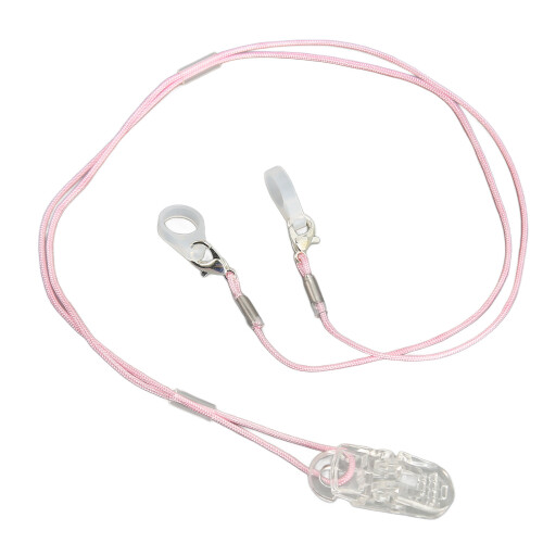 Hörgerätehalter Pink Nylon Lanyard Binaural