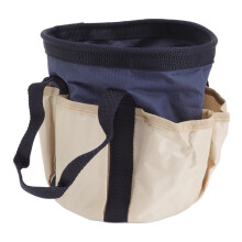 Round Garden Tools Bag 6 Pockets Oxford Cloth 20x20x19cm Dark Blue