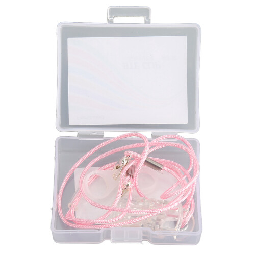 Hörgerätehalter Pink Nylon Lanyard Binaural 1