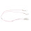 Hörgerätehalter Pink Nylon Lanyard Binaural 15