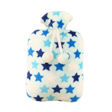 Hot Water Bottle Cover Cute Soft Knitted Fabric For Travel Fits Standard Size Bottles