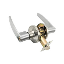 Silver Brass & Steel Door Handle with 3 Keys – Durable & Straight 13x7x6.5cm