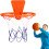Basketball Rim Replacement Indoor Hoop With Net Wall Or Door Mounted For Home Practice 5