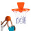 Basketball Rim Replacement Indoor Hoop With Net Wall Or Door Mounted For Home Practice 4