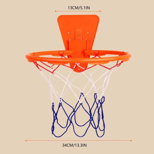 Basketball Rim Replacement Indoor Hoop With Net Wall Or Door Mounted For Home Practice 2