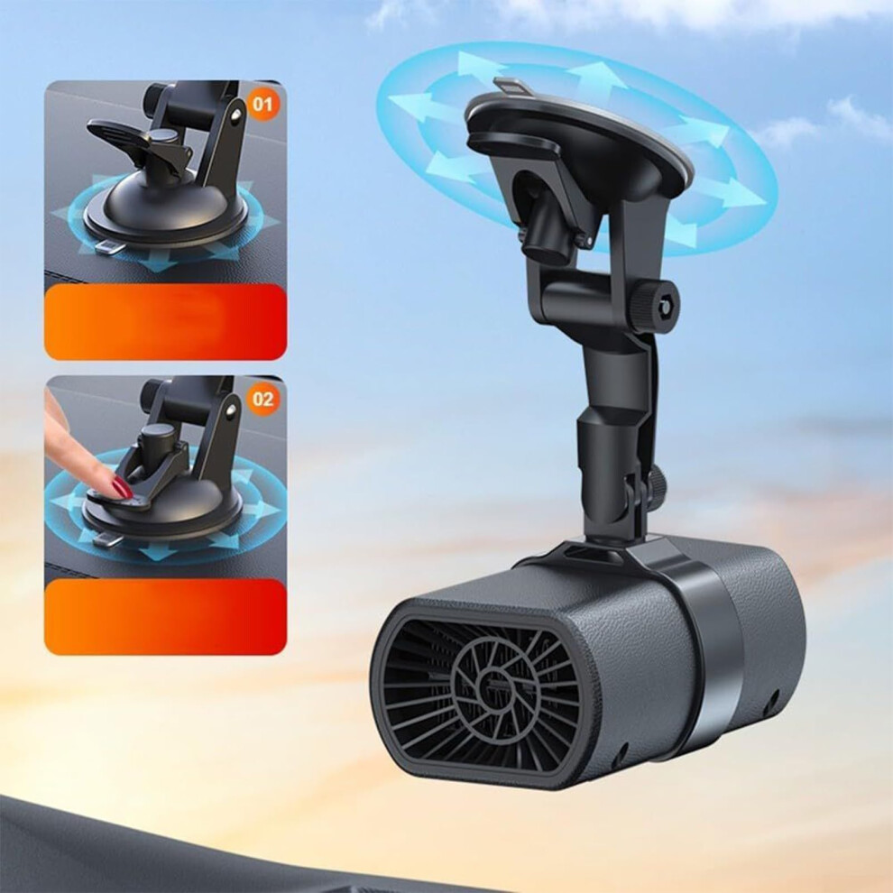 12V Heater,Defroster With Fan 2In1 Car Defroster With Suction Holder For Truck Rv Window Interior Winter Summer 9339159347942