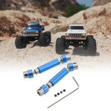 2 Stück Aluminium-Antriebswelle für FMS 1/24 FCX24 Crawler Blau