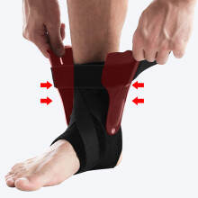 Breathable Ankle Support Brace for Running & Sports, Size 40‑43, Black
