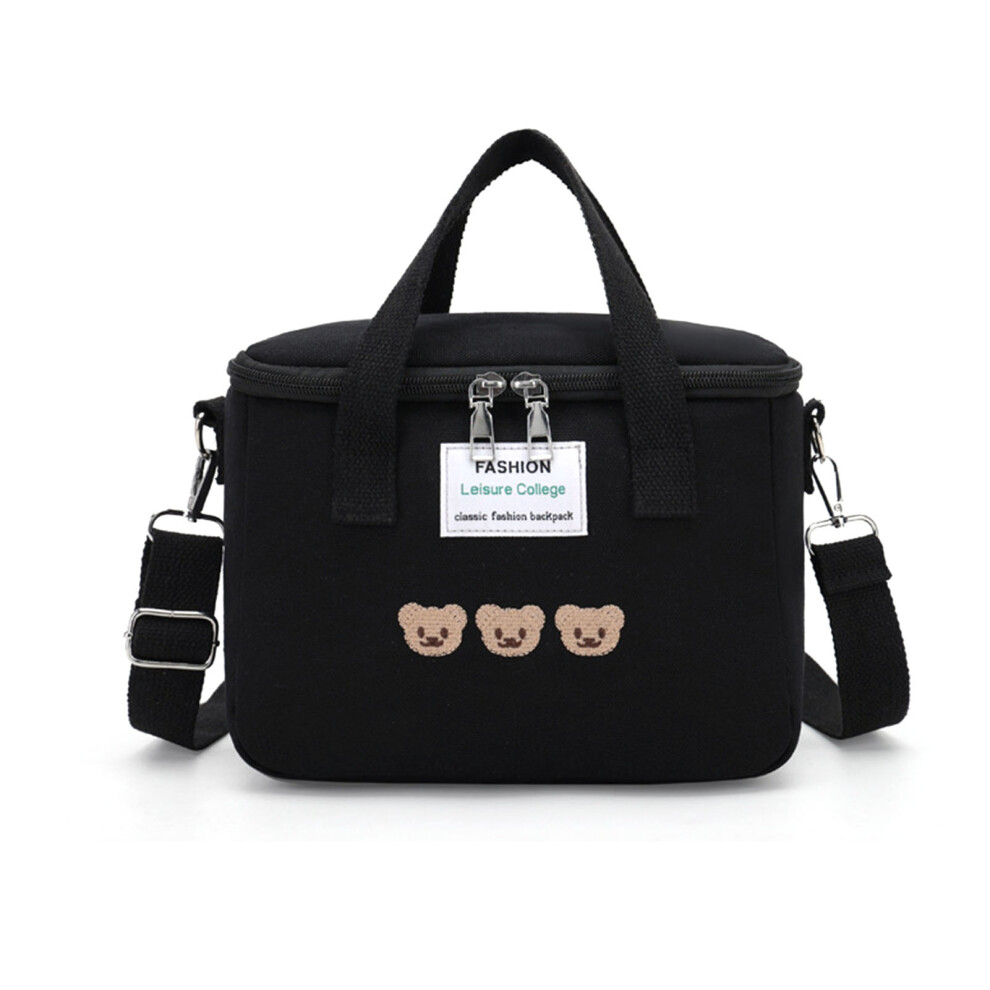 Durable Cartoon Oxford Mommy Bag 15L Large Capacity Stroller Organizer Black
