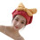 Bonnet de bain absorbant en microfibre, fermeture-Bordeaux 1