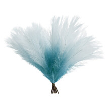 8Pcs Gradient Blue Artificial Pampas Grass 45cm Vase Filler for Home Office