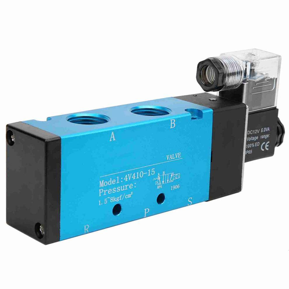 4V410-15 2-Position 5-Way Air Solenoid Valve 50Mm Ip65 Dc12v 3411363561577