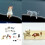 Figurines de chats, moniteur d'ordinateur,-Chien de bord 2