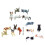 Figurines de chats, moniteur d'ordinateur,-Chien de bord 4