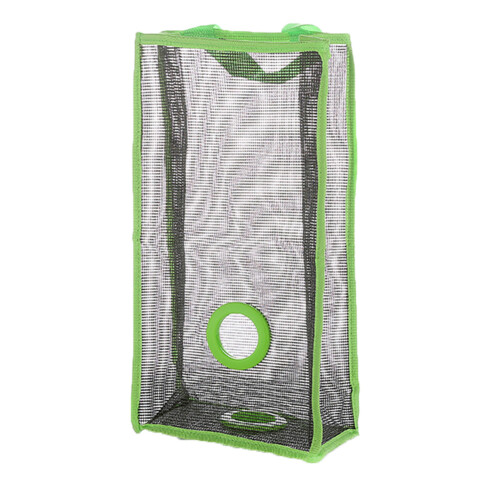 Hanging Reusable Mesh Storage Bag, PVC, Green, Size L 1
