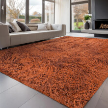 Fluffy Rugs Large Rug For Living Room Bedroom Carpet Non Slip Kitchen Floor Mat Rust_120 x 120 cm Round Rug