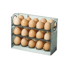 Egg Storage Box for Fridge Door Flip Design 12 Egg Capacity BPA-Free Plastic