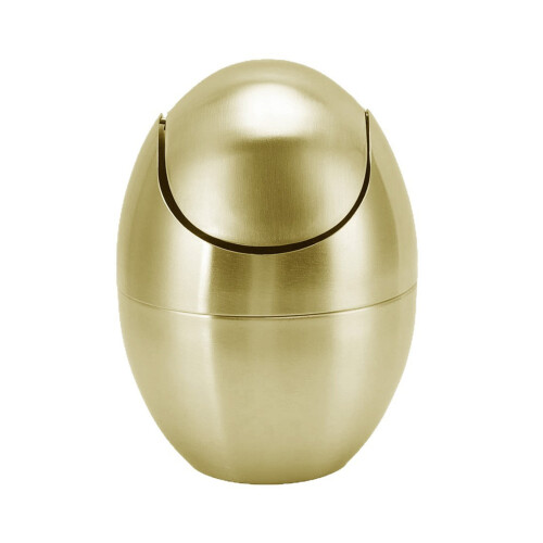 Mini-Mülleimer aus Edelstahl 304, empfindlicher Pressdeckel,