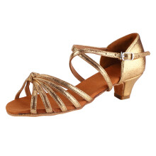 Latin Dance Shoes for Children Girls Gold Soft Comfort Fit Size 28