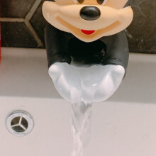 Cute Cartoon Faucet Extender Cover for Kids, Plastic, Curved Water Inlet