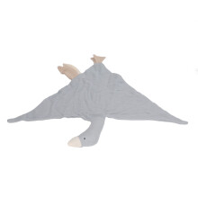 Atmungsaktive Baumwoll-Baby-Kuscheldecke mit Gänseform, weich für Neugeborene, Grau