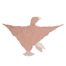 Sicherheitsdecke in Gänseform aus atmungsaktiver Baumwolle für Neugeborenes, rosa