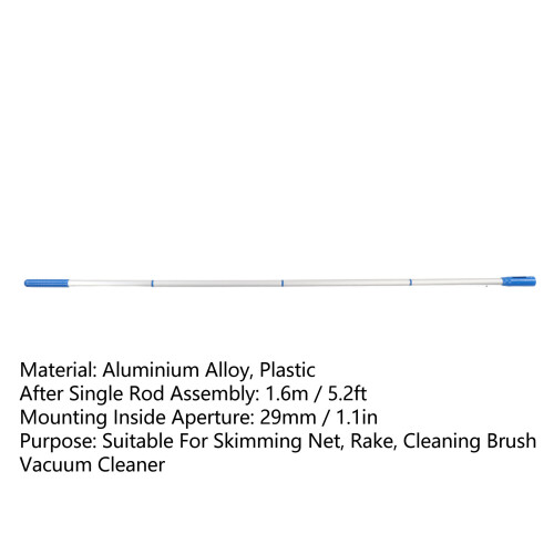 4-teilige Aluminium-Teleskop-Poolstange 1,6 m 1