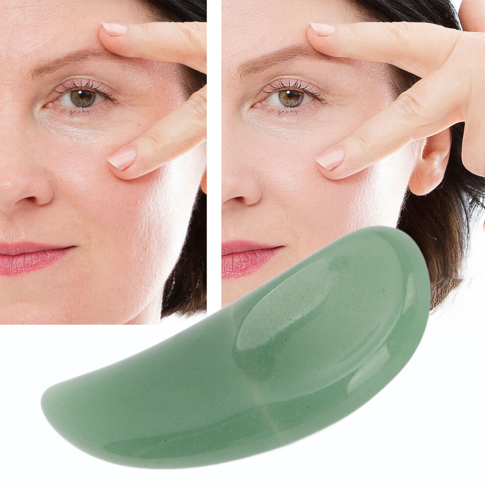 Green Curved Spatula Jadestone - Facial Massage & Eye Care Tool
