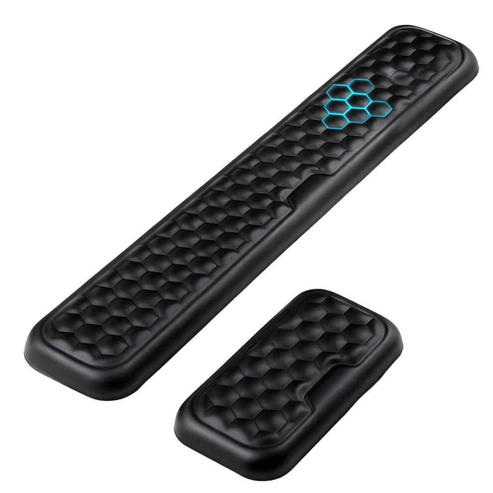 Keyboards Wrist Rest Set With Nonslip-2 Piece Set Leather Model 7704000187862