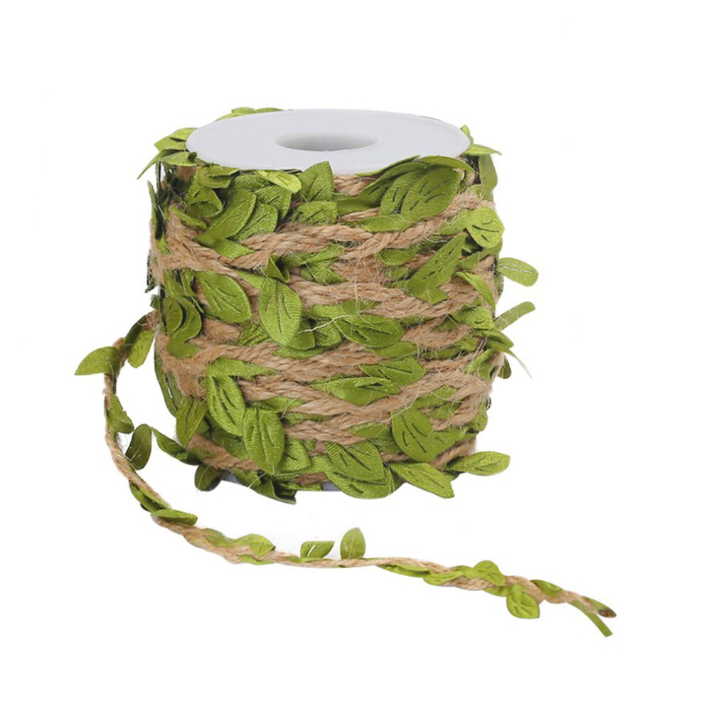 Simulation Leaves Jute Rope 12M Wax Line Rattan Decor For Diy Craft Projects 5041363570132