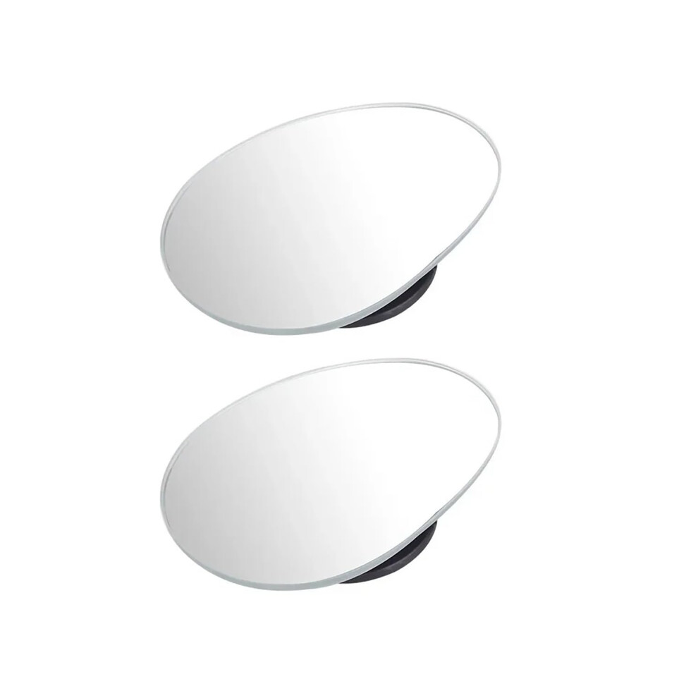 Side Wing Mirror Glass 2Pcs Set Car Wide Angle Blind Spot Mirrors 360Degree Adjustable Frameless Small Round Wing Mirror 9339159352793