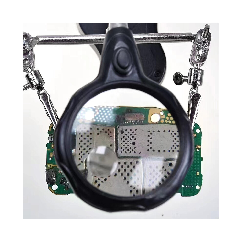 Adjustable Helping Hand Led Magnifying Soldering Station Clamp 150X65mm 8461363571064
