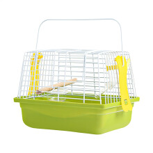 Bird Cage Travel Crate For Lovebirds, Medium Parrots And Parakeets, Parrot Cage With Handle, Bottom Net