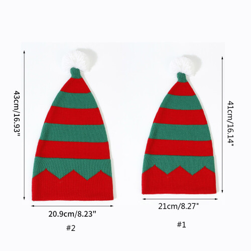 Kerst gebreide winddichte hoed pluizig pompom decor-kind 1